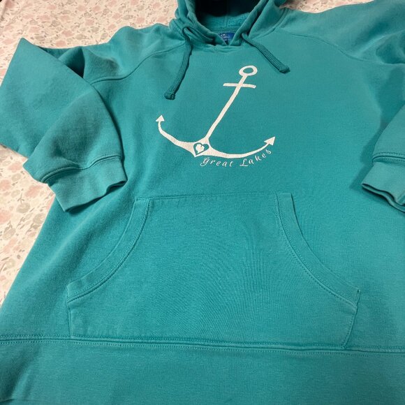 Champion Hoodie Youth XL "Great Lakes" Anchor - Blue / Turquoise - Picture 4 of 14